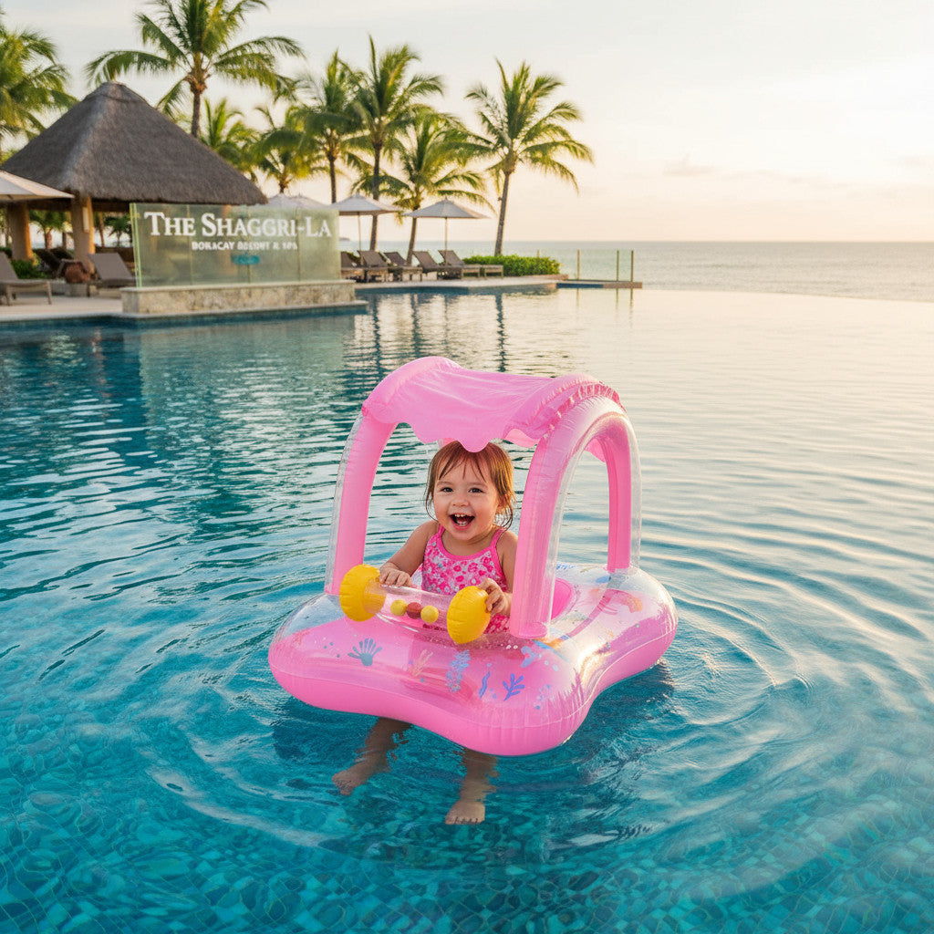 Cartoon Baby Pool Float with Canopy Options product photo 3