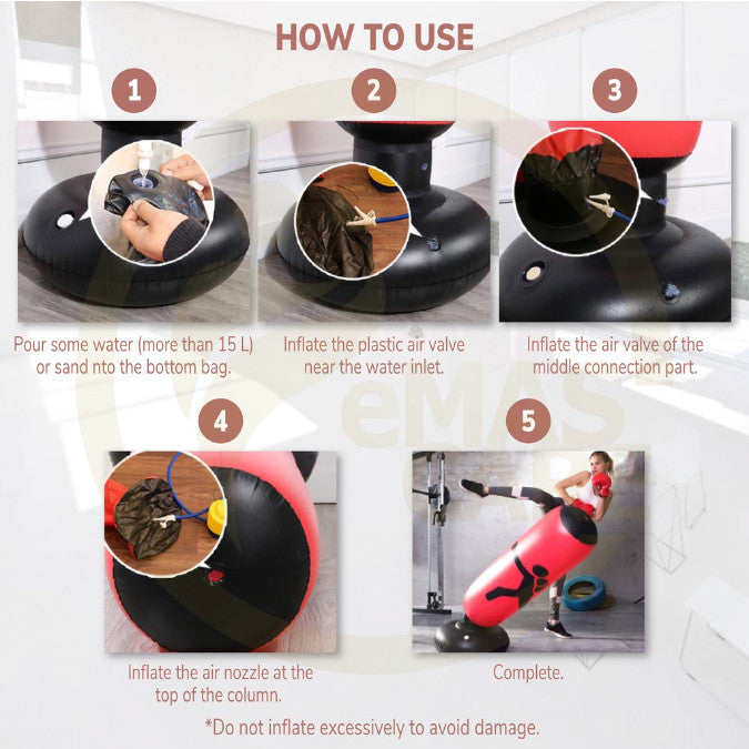 Inflatable Tumbler Boxing Bag with Pump product photo 5