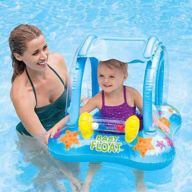 Cartoon Baby Pool Float with Canopy Options product photo 9